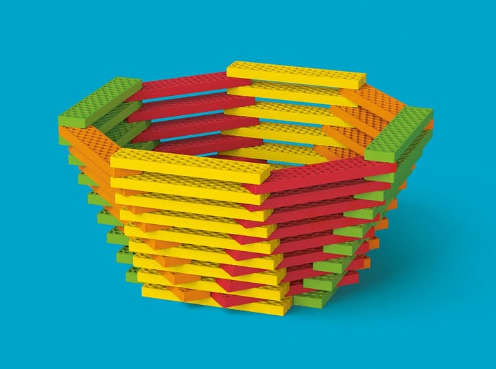 BioBlo Hello Box "Rainbow-Mix" 100 Bausteinen – Bild 5