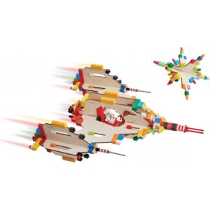 Brikkon Spaceship Design - Holzraumschiff - Bricks kompatibel